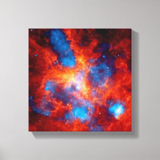 Tarantula Nebula赤外カラフル宇宙写真 キャンバスプリント (正面)