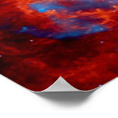 Tarantula Nebula赤外カラフル宇宙写真 ポスター (角)