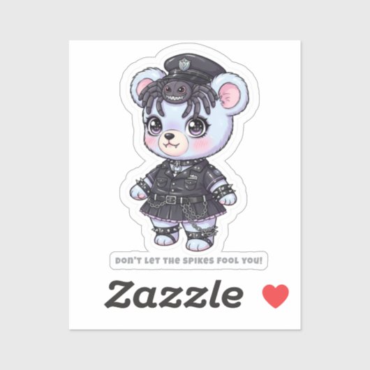 Tarantula Police Bear - Spiky Accessories & Cute  シール (シート)