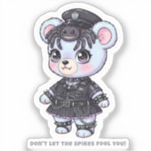 Tarantula Police Bear - Spiky Accessories & Cute  シール (正面)