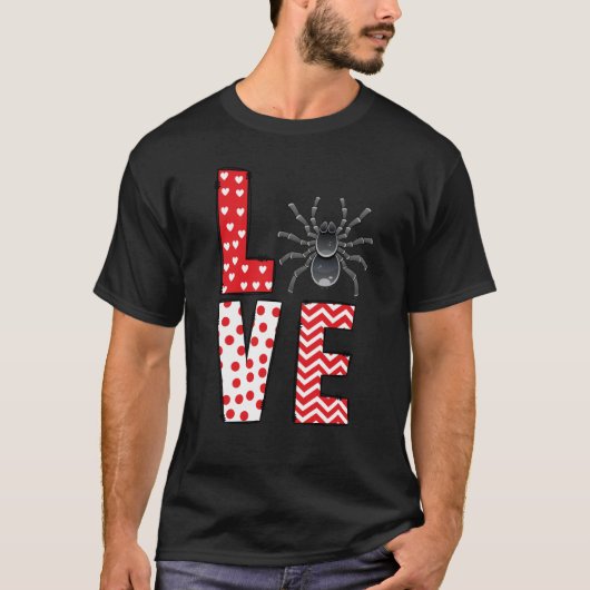 Tarantula Valentines Day Love Valentine Cute Heart Tシャツ (正面)
