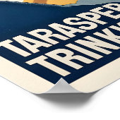 Tarasp Graubünden Grisons Switzerland Vintage Ski ポスター (角)