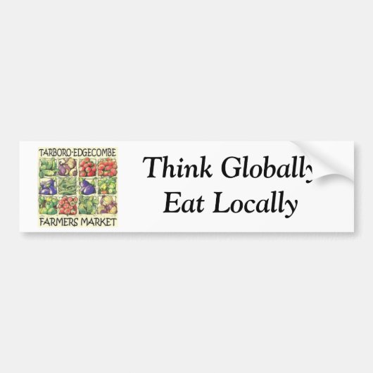 Tarboro-Edgecombeの農家の市場のバンパーステッカー バンパーステッカー (正面)