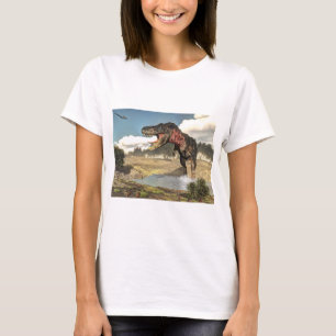Tarbosaurusの恐竜- 3Dは描写します Tシャツ