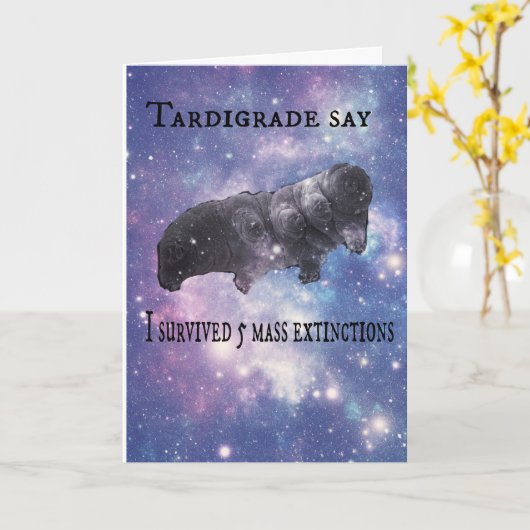 Tardigradeハッピーバースデーを言って下さい カード (黄色い花)