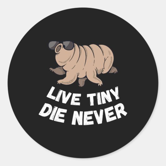 Tardigradeライブ小さな水クマ微生物学者の死 ラウンドシール (正面)