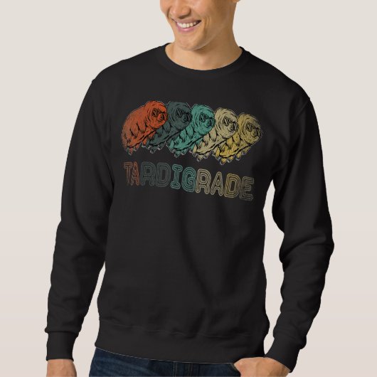 Tardigradeヴィンテージレトロ水クマ科学Microb スウェットシャツ (正面)