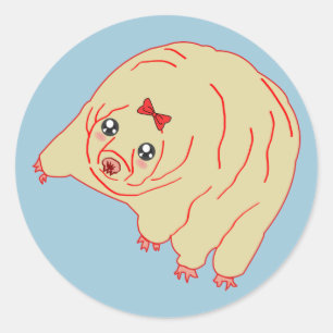 Tardigrade水くまのかわいい日本製アニメ ラウンドシール