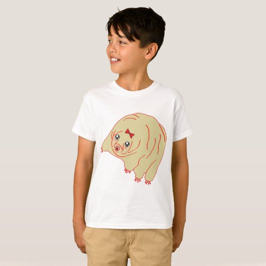 Tardigrade水くまのかわいい日本製アニメ Tシャツ (正面フル)