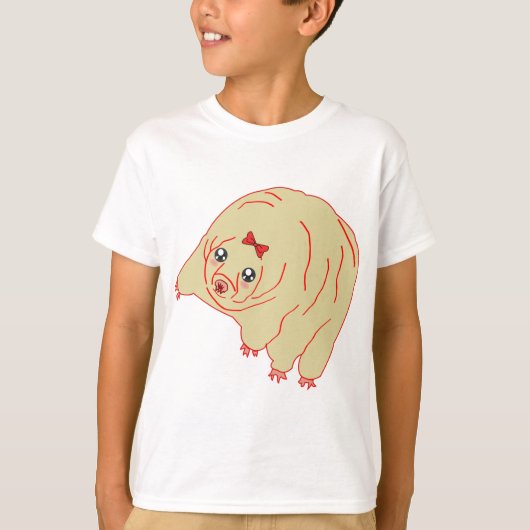 Tardigrade水くまのかわいい日本製アニメ Tシャツ (正面)