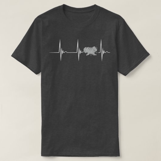 Tardigrade Heartbeat EKG Pulse Water Bear Science Tシャツ (デザイン正面)