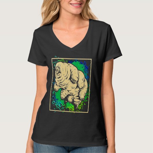 Tardigrade Water Bear Moss Piglet Micro Animal Col Tシャツ (正面)