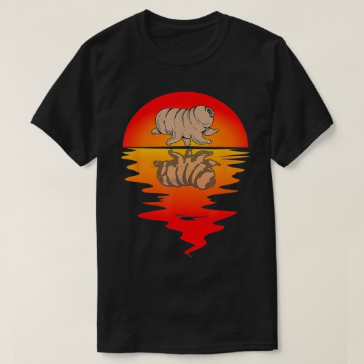 Tardigrade Water Bear Sunset Microbiology Tardigra Tシャツ (デザイン正面)