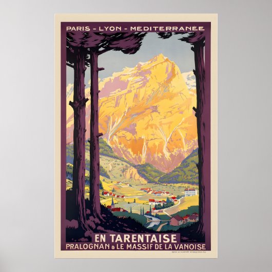 Tarentaise Valley Vanoise Massif France Vintage ポスター (正面)