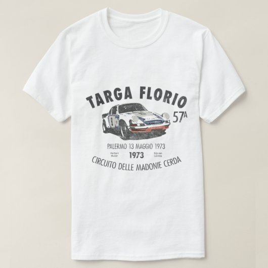 Targa Florio 1973プレミアム Tシャツ (デザイン正面)