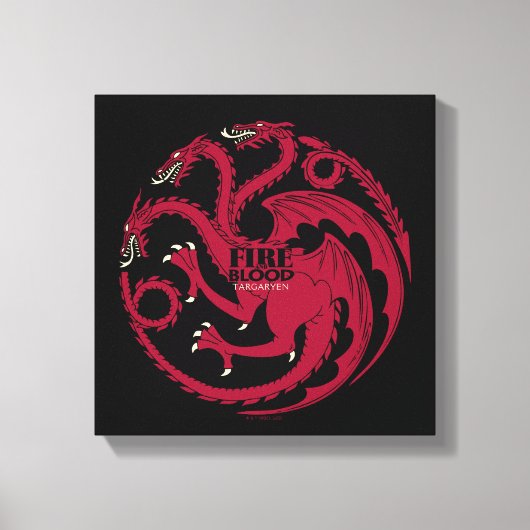 Targaryen Sigil - Fire & Blood キャンバスプリント (正面)