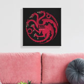 Targaryen Sigil - Fire & Blood キャンバスプリント (インサイチュ (リビング))