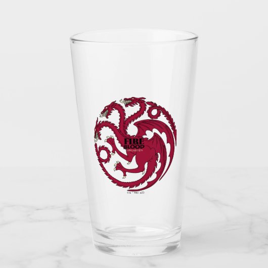Targaryen Sigil - Fire & Blood タンブラーグラス (正面)