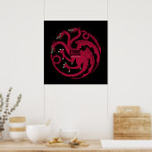 Targaryen Sigil - Fire & Blood ポスター (キッチン)