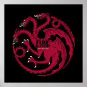 Targaryen Sigil - Fire & Blood ポスター (正面)