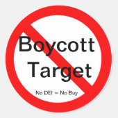 Targetスタンプのボイコット ラウンドシール (正面)