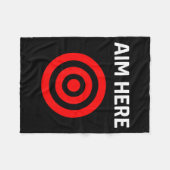 Target Aim Here フリースブランケット (正面(横))