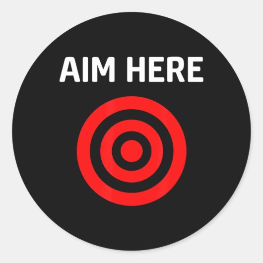 Target Aim Here ラウンドシール (正面)
