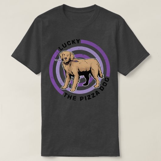 Target Lucky the Pizza Dog  Tシャツ (デザイン正面)