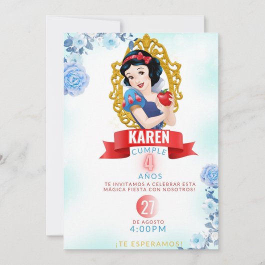 Targeta digital de blanca nieves  招待状 (正面)