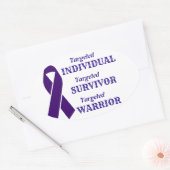 Targeted Individuals Awareness Survivor Warrior 楕円形シール (封筒)