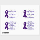 Targeted Individuals Awareness Survivor Warrior 楕円形シール (シート)