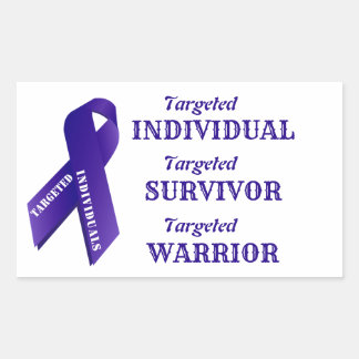 Targeted Individuals Awareness Survivor Warrior 長方形シール