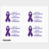 Targeted Individuals Awareness Survivor Warrior 長方形シール (シート)