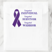 Targeted Individuals Awareness Survivor Warrior 長方形シール (バッグ)