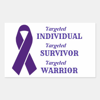 Targeted Individuals Awareness Survivor Warrior 長方形シール