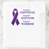 Targeted Individuals Awareness Survivor Warrior 長方形シール (バッグ)