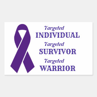 Targeted Individuals Awareness Survivor Warrior 長方形シール