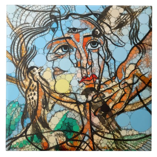 Tarin, Infinity Dots by After Francis Picabia タイル (正面)