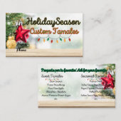 Tarjas de Negocio Tamalesの名刺 名刺 (正面/裏面)