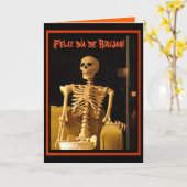 Tarjeta - ¡のFelizのdía de Brujas! カード (黄色い花)