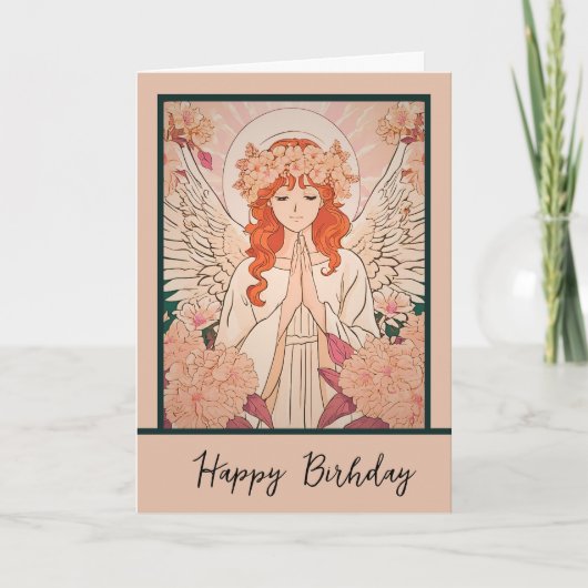 Tarjeta anime girl happy birthday カード (正面)