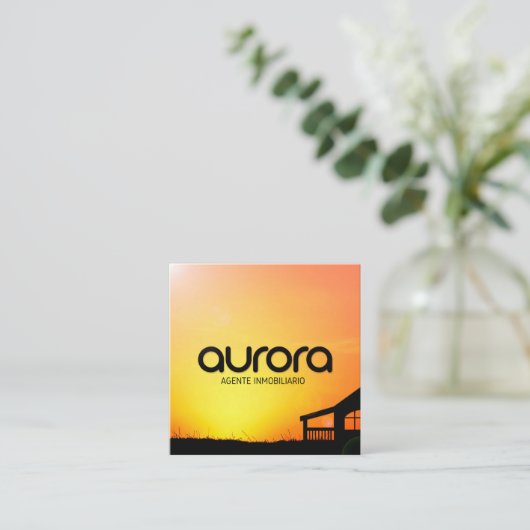 TARJETA AURORA スクエア名刺 (スタンド正面)