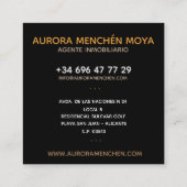 TARJETA AURORA スクエア名刺 (裏面)