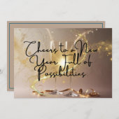 Tarjeta Cheers to a New Year Full of Possibilities シーズンカード (正面/裏面)