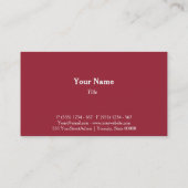 Tarjeta comercial Profesional 名刺 (裏面)