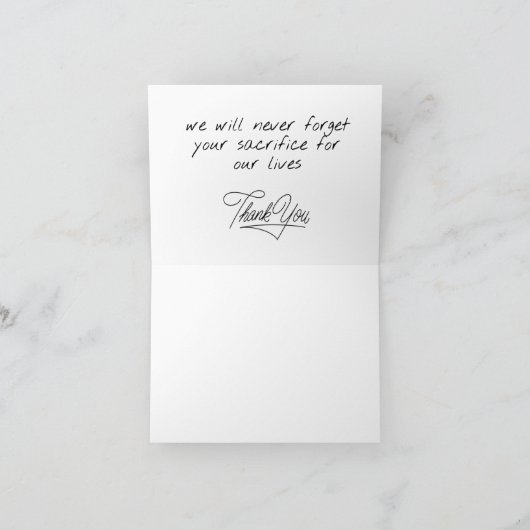 Tarjeta con agradecimiento con corazón サンキューカード (内部)