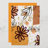 Tarjeta con flores  招待状 (正面/裏面)