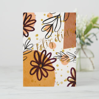 Tarjeta con flores 招待状