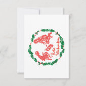 Tarjeta con sobre de la corona navideña (正面)