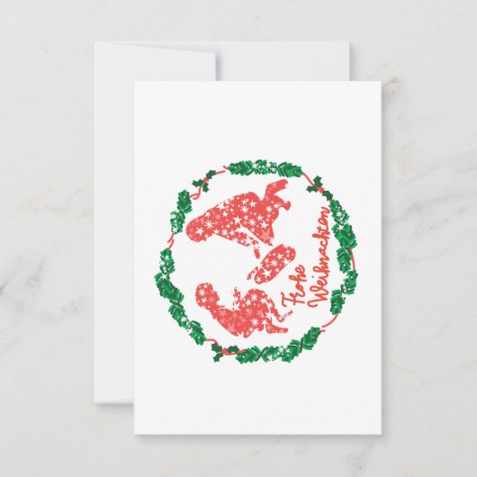 Tarjeta con sobre de la corona navideña (正面)